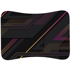 Gradient Geometric Shapes Dark Background Velour Seat Head Rest Cushion by Ndabl3x