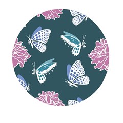 Butterfly Pattern Dead Death Rose Mini Round Pill Box (pack Of 3) by Ravend