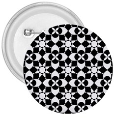 Mosaic Floral Repeat Pattern 3  Buttons by Ravend