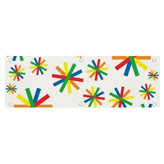 Celebrate Pattern Colorful Design Banner And Sign 6  X 2  by Ravend