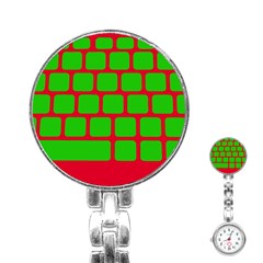 Keyboard Keys Computer Input Pc Stainless Steel Nurses Watch by Ravend