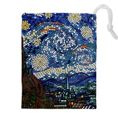 Mosaic Art Vincent Van Gogh Starry Night Drawstring Pouch (5xl) by Modalart