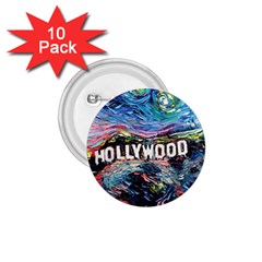 Hollywood Art Starry Night Van Gogh 1 75  Buttons (10 Pack) by Modalart