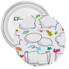Set Chalk Out Chitchat Scribble 3  Buttons by Pakjumat