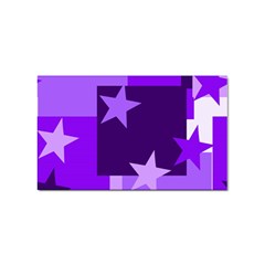 Purple Stars Pattern Shape Sticker Rectangular (100 Pack) by Pakjumat
