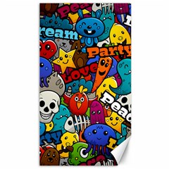 Graffiti Characters Seamless Pattern Canvas 40  X 72  by Bedest
