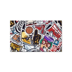 Vintage College Colorful Seamless Pattern Sticker Rectangular (100 Pack) by Bedest