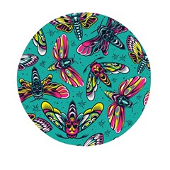 Vintage Colorful Insects Seamless Pattern Mini Round Pill Box (pack Of 3) by Bedest