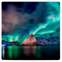 Amazing Aurora Borealis Colors Uv Print Square Tile Coaster  by Pakjumat