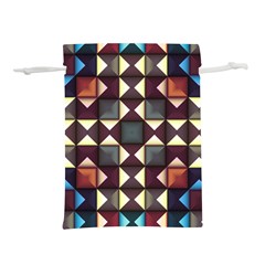 Symmetry Geometric Pattern Texture Lightweight Drawstring Pouch (l) by Pakjumat