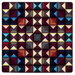 Symmetry Geometric Pattern Texture Uv Print Square Tile Coaster  by Pakjumat