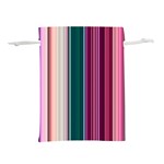 Vertical Line Color Lines Texture Lightweight Drawstring Pouch (L) Back
