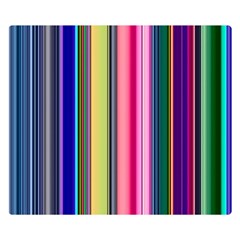 Pastel Colors Striped Pattern Premium Plush Fleece Blanket (small) by Pakjumat