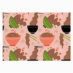 Japanese Street Food Soba Noodle In Bowl Large Glasses Cloth (2 Sides) by Pakjumat