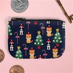 Boston Terrier Welsh Corgi Puppies Seamless Pattern Wallpaper Mini Coin Purse Front