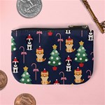 Boston Terrier Welsh Corgi Puppies Seamless Pattern Wallpaper Mini Coin Purse Back