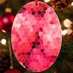 Mosaic Structure Pattern Background UV Print Acrylic Ornament Oval Front