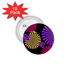 Seamless Halloween Day Of The Dead 1 75  Buttons (10 Pack) by Hannah976