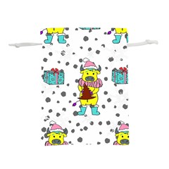 Little Bull Wishes You A Merry Christmas  Lightweight Drawstring Pouch (m) by ConteMonfrey
