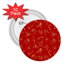 Holy Night - Christmas Symbols  2 25  Buttons (10 Pack)  by ConteMonfrey