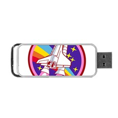 Badge Patch Pink Rainbow Rocket Portable Usb Flash (two Sides) by Sarkoni