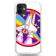Badge Patch Pink Rainbow Rocket Iphone 12 Mini Tpu Uv Print Case	 by Sarkoni