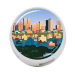 City Buildings Urban Dawn 4-Port USB Hub (Two Sides) Front