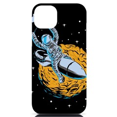 Astronaut Planet Space Science Iphone 14 Plus Black Uv Print Case by Sarkoni