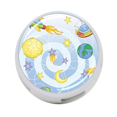 Science Fiction Outer Space 4-port Usb Hub (two Sides) by Sarkoni