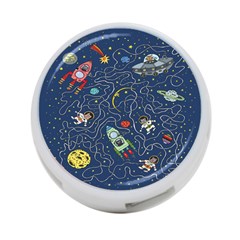 Cat Cosmos Cosmonaut Rocket 4-port Usb Hub (one Side) by Grandong
