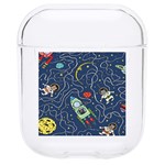 Cat Cosmos Cosmonaut Rocket Hard PC AirPods 1/2 Case Front