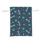 Bons Foot Prints Pattern Background Lightweight Drawstring Pouch (L) Front