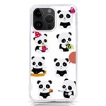 Playing Pandas Cartoons iPhone 14 Pro Max TPU UV Print Case Front