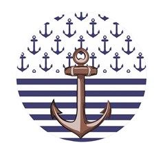 Anchor Background Design Mini Round Pill Box by Apen