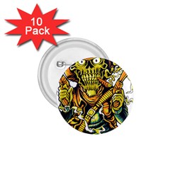 Cowboy Skeleton With Gun Illustration 1 75  Buttons (10 Pack) by Sarkoni