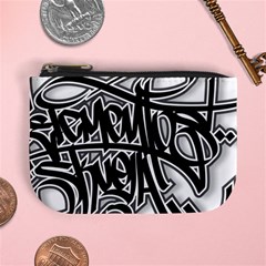 Hip Hop Music Drawing Art Graffiti Mini Coin Purse by Sarkoni