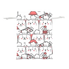 Cute Cat Chef Cooking Seamless Pattern Cartoon Lightweight Drawstring Pouch (l) by Bedest