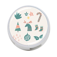 Reindeer Stars Socks Stick 4-port Usb Hub (two Sides) by Apen