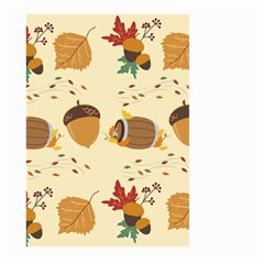 Leaves Foliage Acorns Barrel Large Garden Flag (two Sides) by Apen