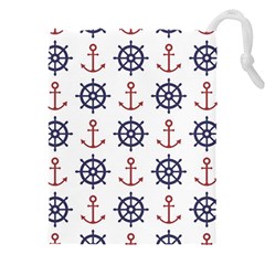 Nautical Seamless Pattern Drawstring Pouch (4xl) by Grandong