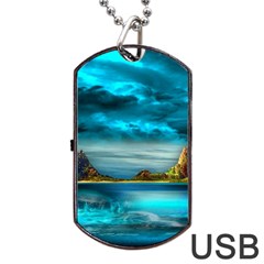 Artistic Fantasy Psychedelic Dog Tag Usb Flash (one Side) by Sarkoni