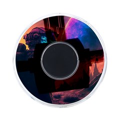 Illustration Trippy Psychedelic Astronaut Landscape Planet Mountains On-the-go Memory Card Reader by Sarkoni
