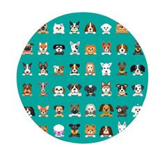 Different Type Vector Cartoon Dog Faces Mini Round Pill Box (pack Of 3) by Bedest