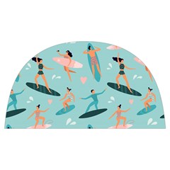 Beach Surfing Surfers With Surfboards Surfer Rides Wave Summer Outdoors Surfboards Seamless Pattern Anti Scalding Pot Cap by Bedest