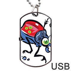 Bug Black Insect Animal Dog Tag Usb Flash (two Sides) by Sarkoni