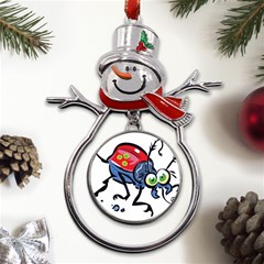 Bug Black Insect Animal Metal Snowman Ornament by Sarkoni