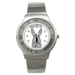 Donkey Ass Funny Nice Cute Floppy Stainless Steel Watch by Sarkoni