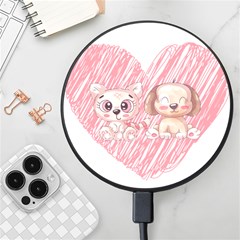 Paw Dog Pet Puppy Canine Cute Wireless Fast Charger(black) by Sarkoni
