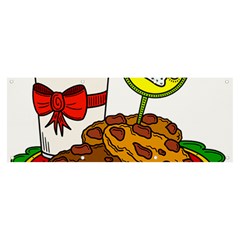 Milk Cookies Christmas Holidays Banner And Sign 8  X 3  by Sarkoni