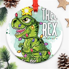Dinosaur T-rex Dino Tyrannasaurus Ornament (round) by Sarkoni